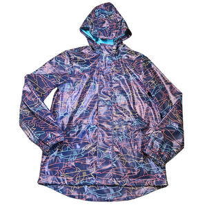 Cat & Jack Medium (8/10) Navy Multicolor Shark Hooded Raincoat
